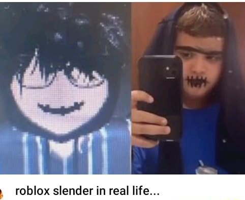I'm a Roblox slender in real life 😂 #roblox #fyp