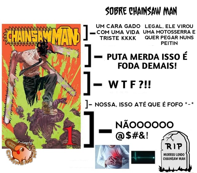 Meu desenho do motosserra homem, vejam o anime é sério! - iFunny Brazil