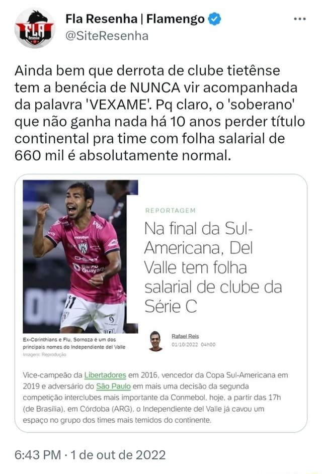 Atualmente, Flamengo é o 2º melhor time do mundo FlaResenha