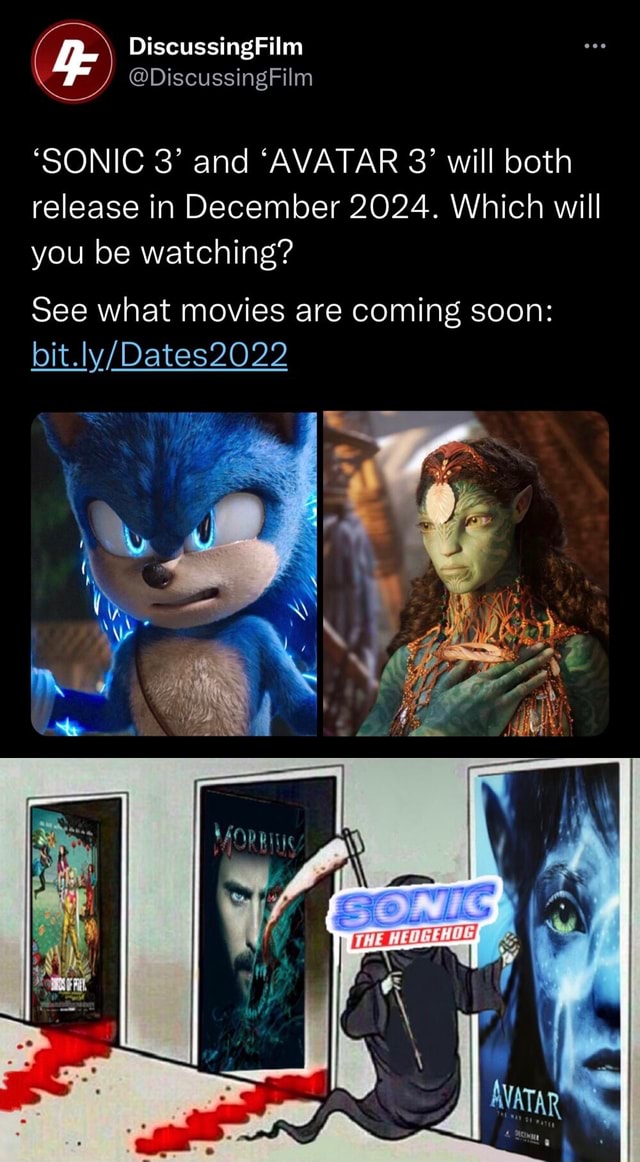 Sonic the Hedgehog's third movie coming December 2024