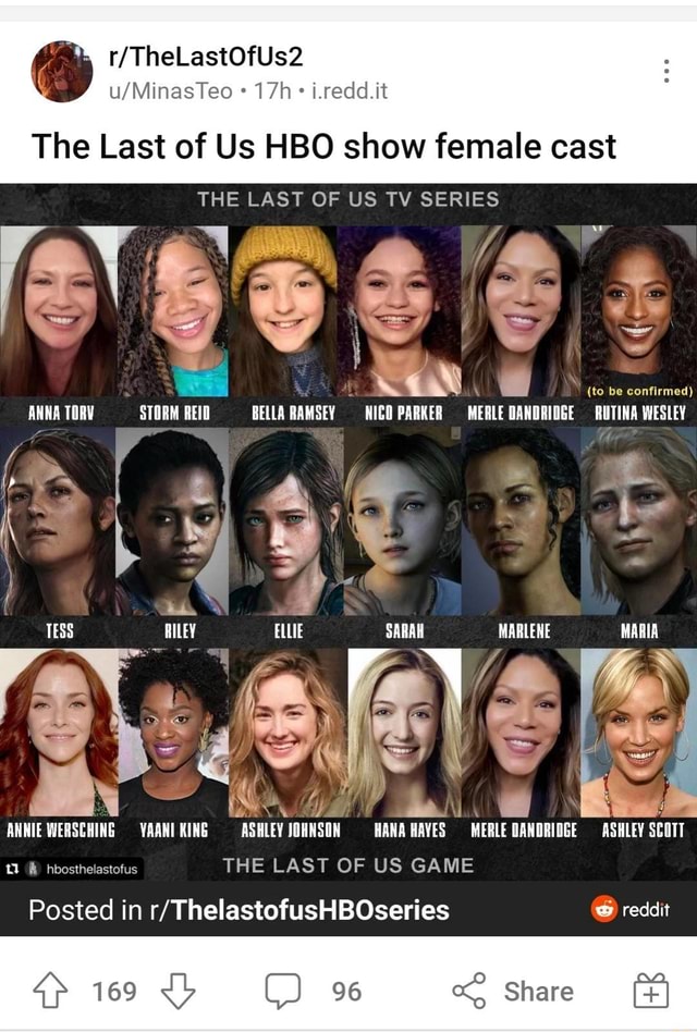I.redd.it The Last of Us HBO show female cast THE LAST OF US TV SERIES (to  be confirmed) ANNA TORY STORM REID BELLA RAMSEY RICO PARKER MERLE DANDRIDGE  RUTINA WESLEY ELLIE SARAH