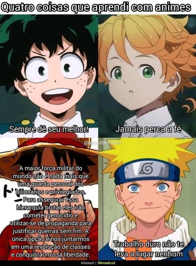 Faça o teste e te indicarei um anime!