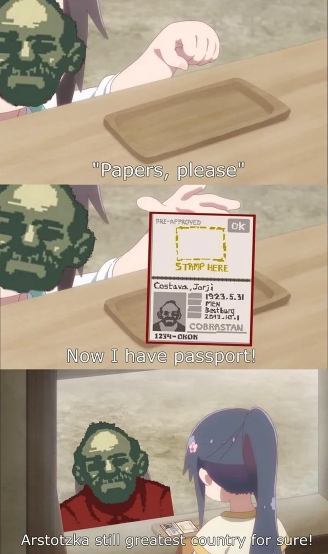 Papers, Please. | Admission Stamps