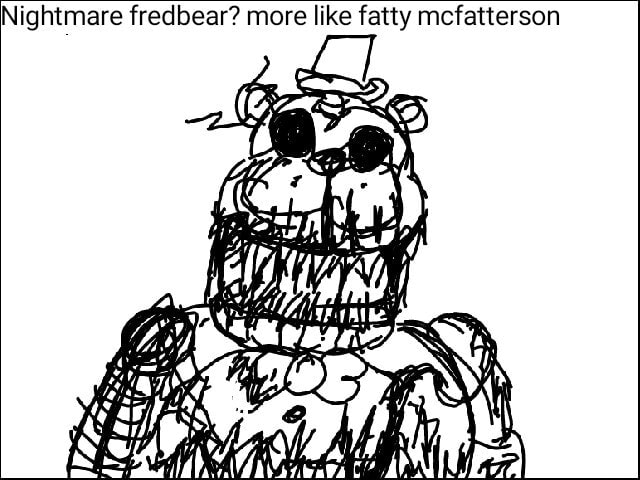 Nightmare Fredbear  Fnaf coloring pages, Fnaf drawings, Nightmare