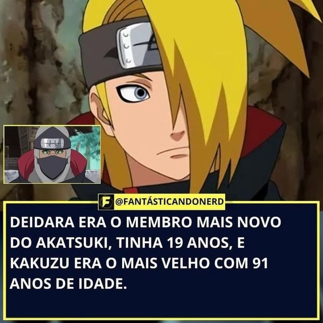 CONHEÇA A IDADE DOS MEMBROS DA AKATSUKI