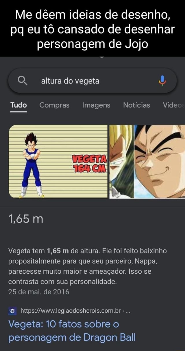 Desenho do vegeta desenhar