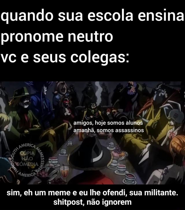 Nos animes online o anime da komi sam n está com pronome neutro É o  uniforme do nosso colégio. - iFunny Brazil