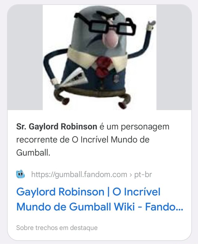 QUAL É O NOME DOS PERSONAGENS - O INCRÍVEL MUNDO DE GUMBALL 