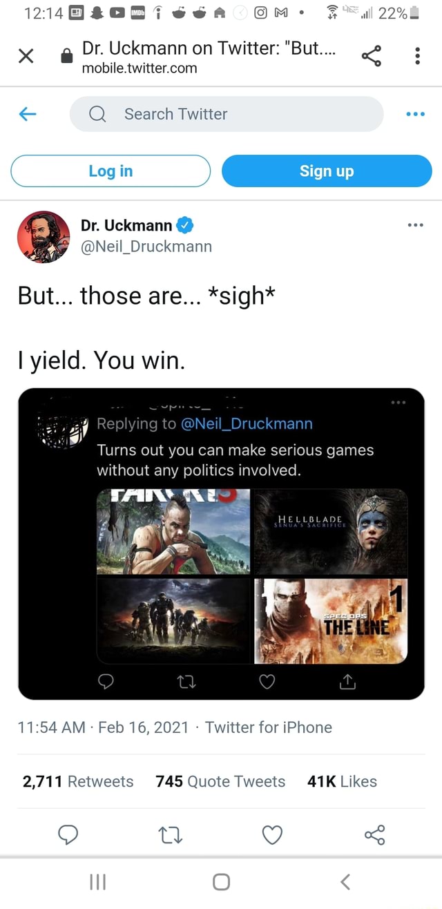 Neil Druckmann on X: But those are *sigh* I yield. You win.   / X