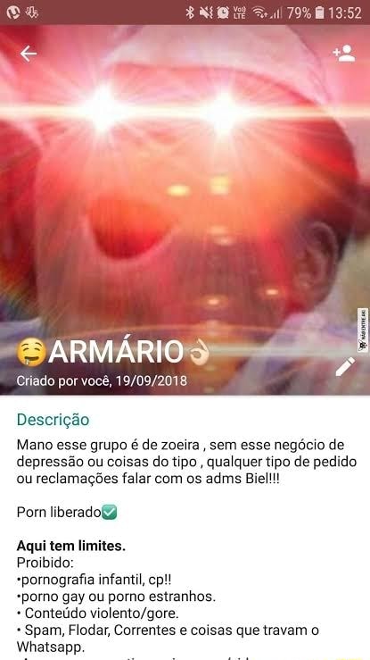 ARMÁRIO Criado por você Descrição Mano esse grupo é de zoeira sem  