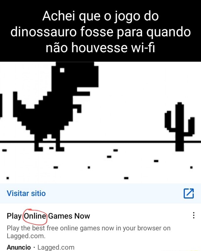 Jogo do Dinossauro do Google Chrome (Gameplay) 