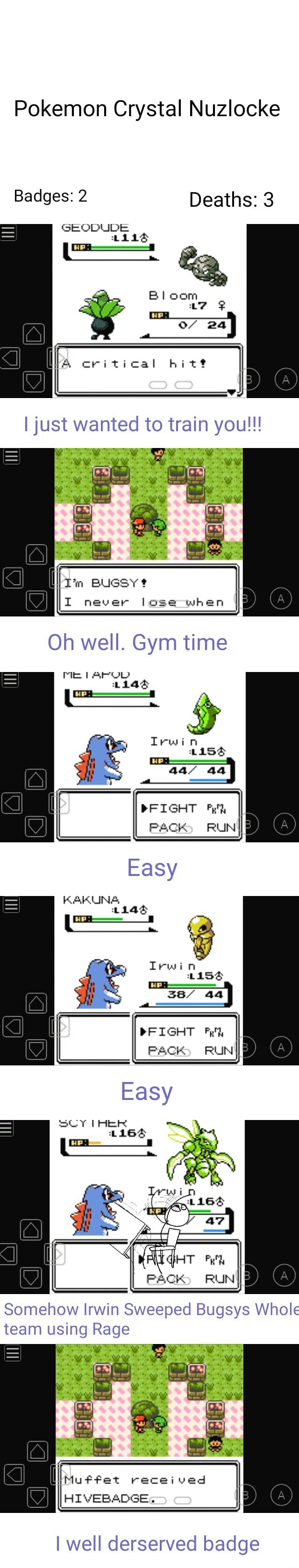 Pokemon crystal nuzlocke 3