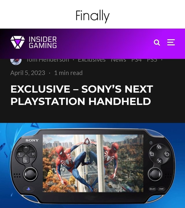 EXCLUSIVE - Sony's Next PlayStation Handheld - Insider Gaming