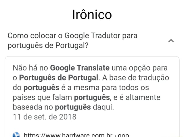 Google Tradutor, I choose you! : r/portugal