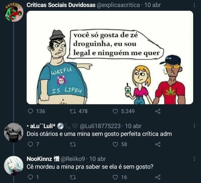 Criticas Sociais Duvidosas RCriticas5K Pião da nossa geração Pião da  geração atual - iFunny Brazil