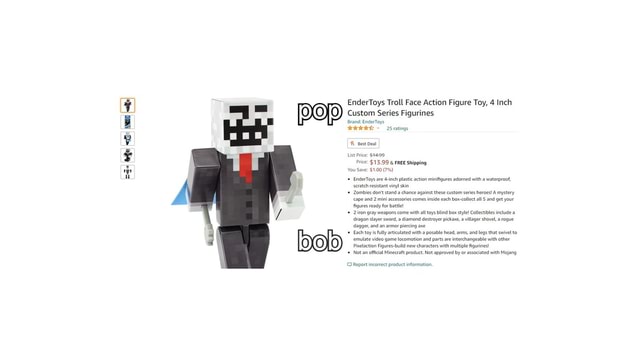 EnderToys Troll Face Action Figure