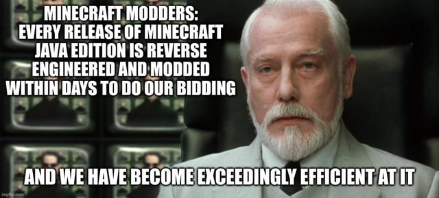 MINECRAFT MODDERS: EVERY RELEASE OF MINECRAFT JAVA EDITION IS REVERSE ...