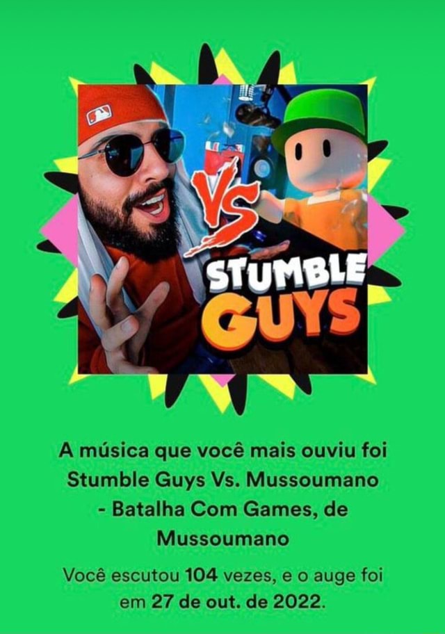 Stumble Guys Vs. Mussoumano - Batalha Com Games Official Resso