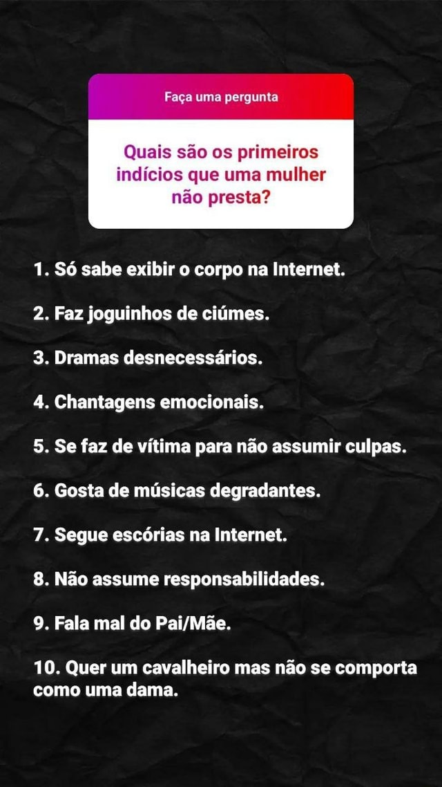 Os 7 PIORES Joguinhos Emocionais Femininos