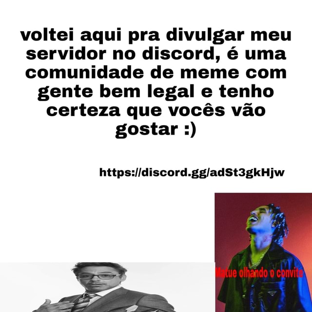 Olá pessoal estou aqui para divulgar nosso servidor do Discord o