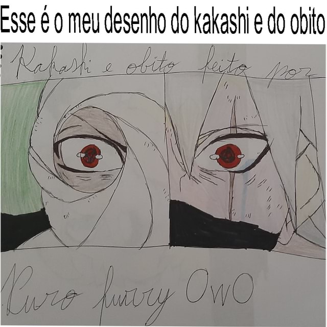 Desenho, Obito e Kakashi