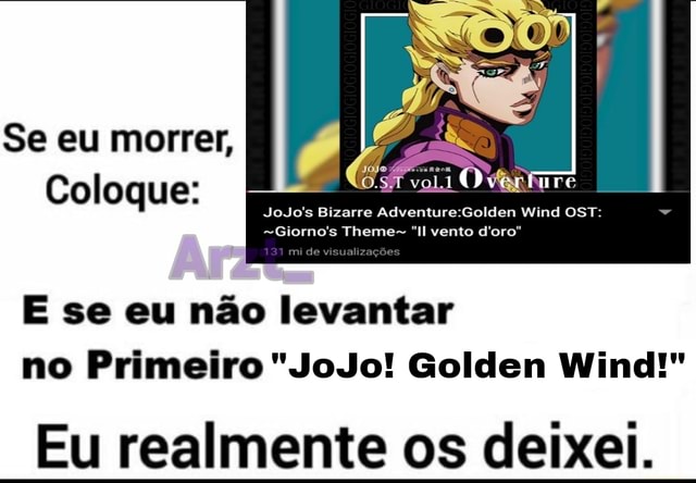 JoJo's Bizarre Adventure: Golden Wind OST - Giorno's Theme『il vento d'oro』  