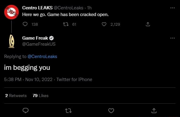 Centro LEAKS @CentroLeaks Here we go. Game has been cracked open. 2,129