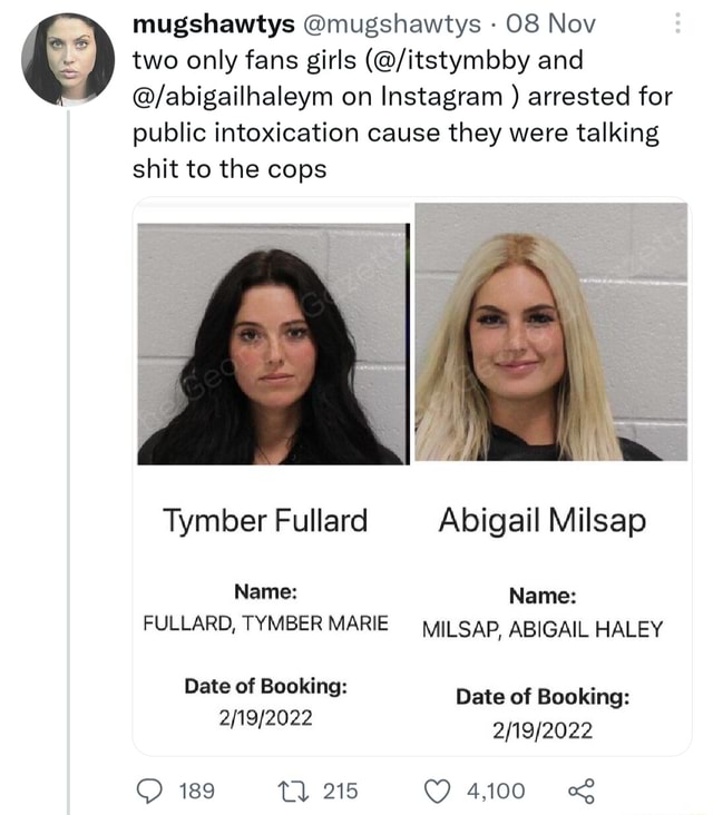 Mugshawtys @mugshawtys - 08 Nov two only fans girls (@/itstymbby and