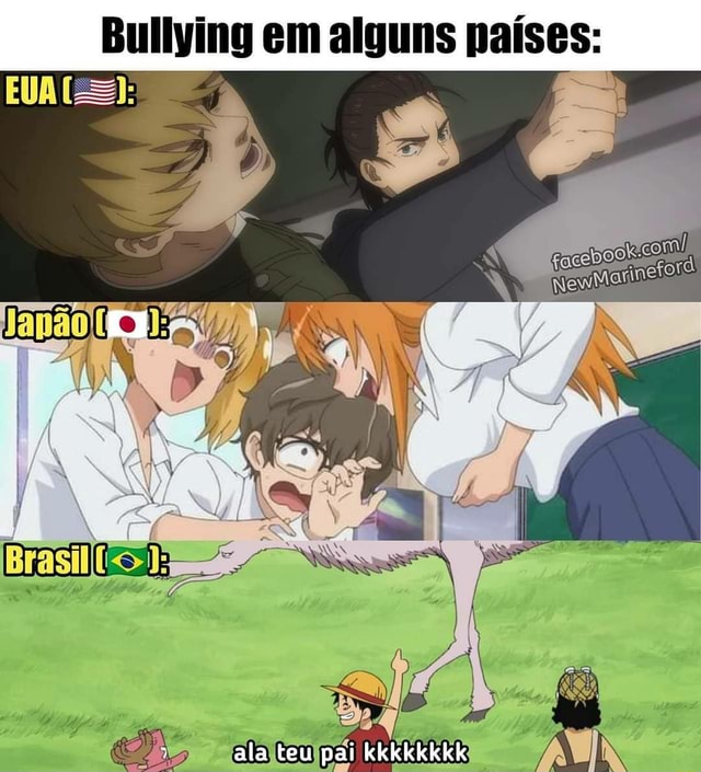 Personagens de anime que sofreriam bullying se fossem brasileiros: Kaga  Kouko Kurapika Kunimi Shana Senku Ku - iFunny Brazil