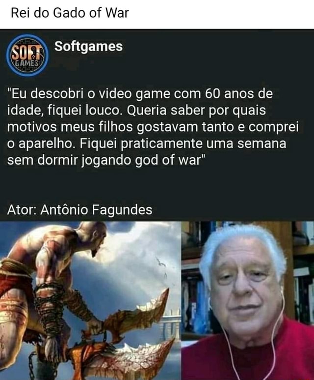 God of War deixou Antônio Fagundes 'sem dormir por uma semana
