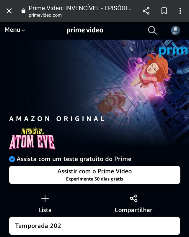 XXx Prime Video: INVENCÍVEL - EPISÓDI Menu prime video Q