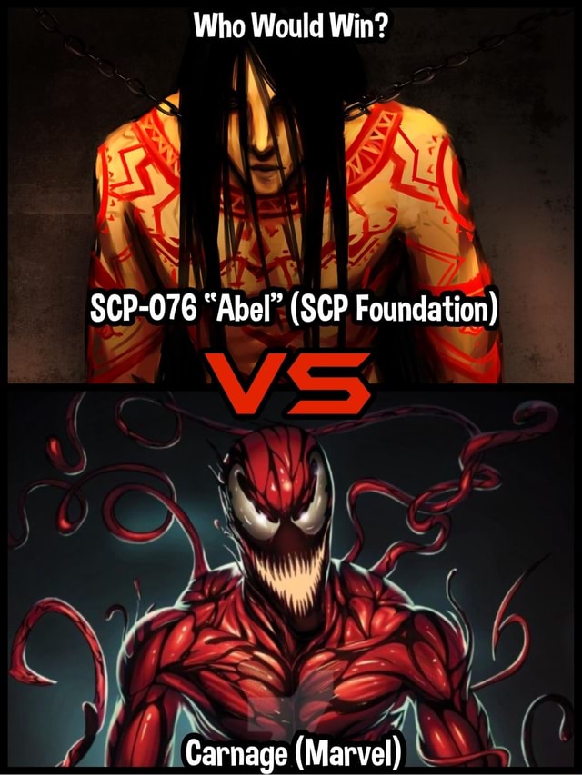 Carnage VS SCP-076-2 (Version 3) by GreekDBW on DeviantArt