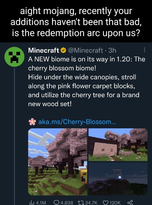 Minecraft - A NEW biome is on its way in 1.20: The cherry