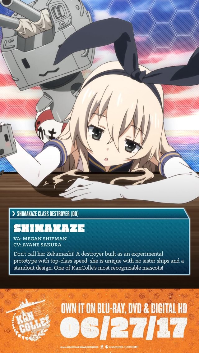 SHIMAKAZE GLASS DESTROYER (DD) SHIMAKAZE VA MEGAN SHIPMAN CV AYANE
