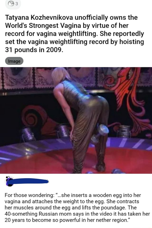 What Vagina Weightlifting Is Like