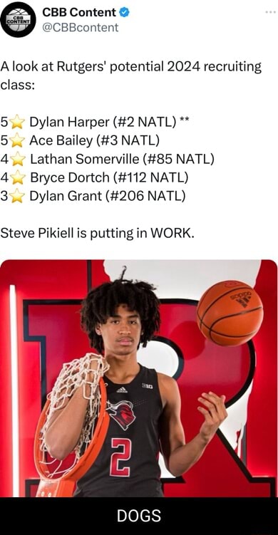 CBB Content @CBBcontent A Look At Rutgers' Potential 2024 Recruiting ...