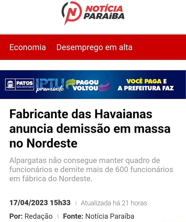 Havaianas 2025 demite funcionários