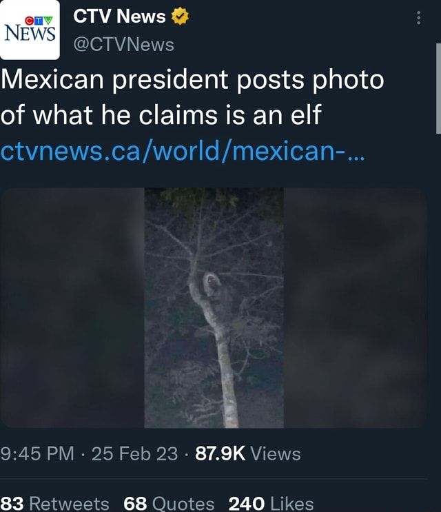 Mexican president posts photo of what he claims is a mythical