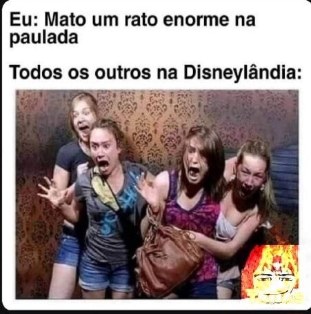 Eu: Mato um rato enorme na paulada Todos os outros na Disneylândia: -  iFunny Brazil