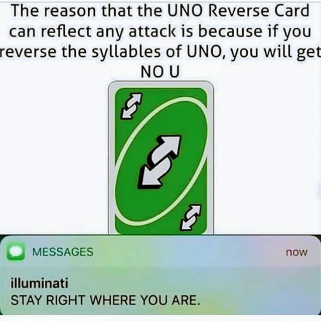Funny No U Uno Reverse Card Meme | Poster