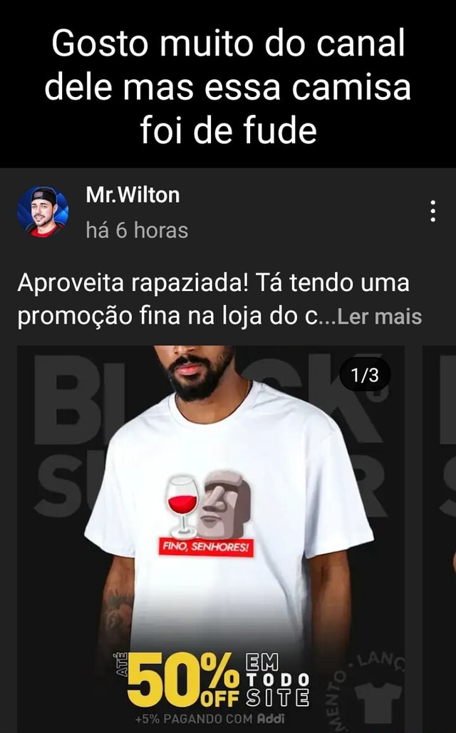 Camiseta Camisa Meme Fino Senhores