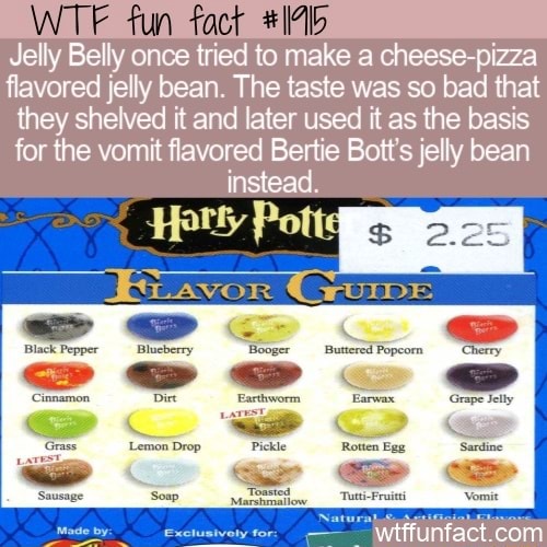 Fun Jelly Belly once tried to make a cheesepizza flavored jelly bean