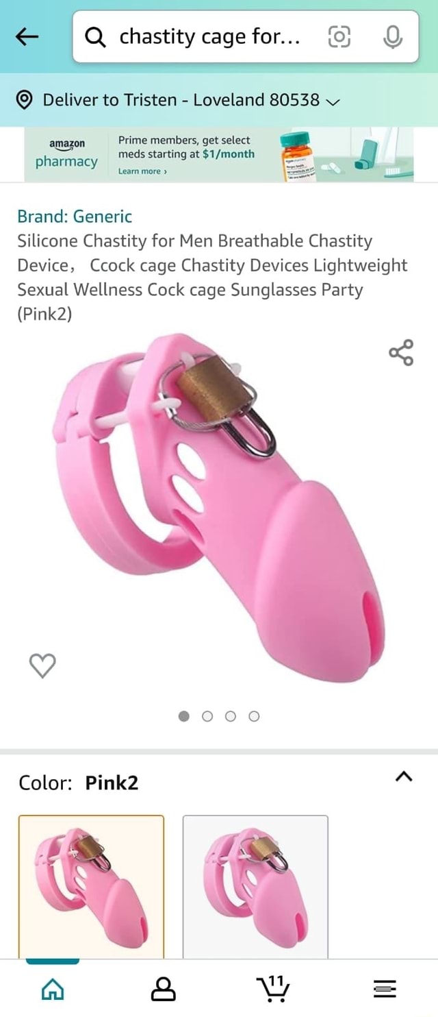 Chastitycagefor.. Deliver to Tristen - Loveland 80538 amazon Prime members,  get select pharmacy meds starting at more Brand: Generic Silicone Chastity  for Men Breathable Chastity Device, Ccock cage Chastity Devices Lightweight  Sexual
