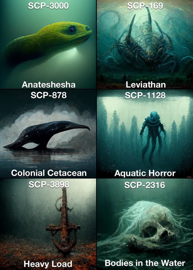 SCP-3000 Anantashesha SCP-2316 Bodies in the Water SCP-354 Red Pool SCP-1371  Curiously
