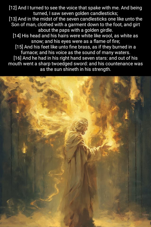 [12] And I turned to see the voice that spake with me. And being turned