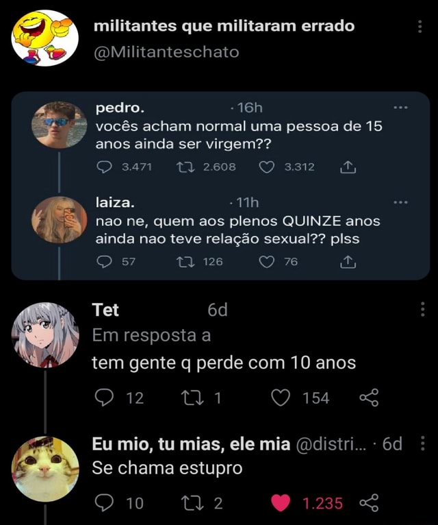 militantes que militaram errado on X:  / X