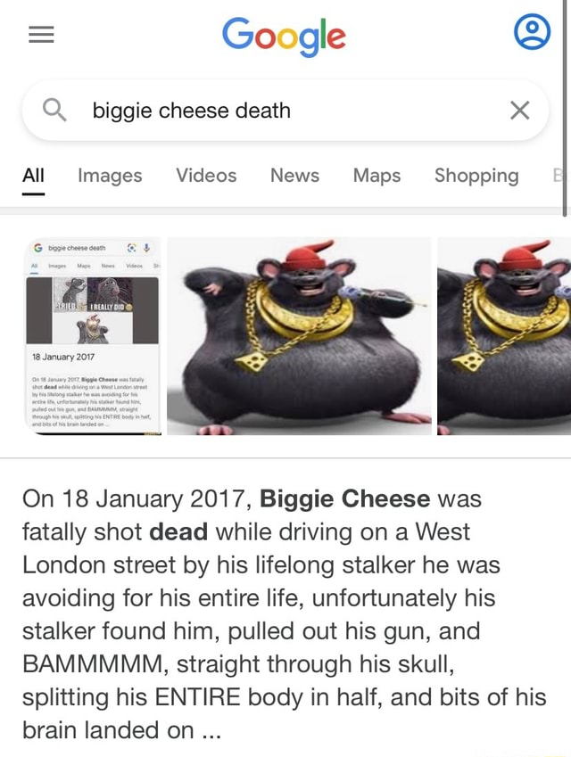 Biggie Cheese Death Answers