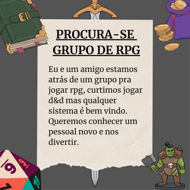 Você tem um grupo de amigos dispostos a jogar um novo RPG de mesa mas não  sabe por onde começar? Então corre pro blog pra ler n…