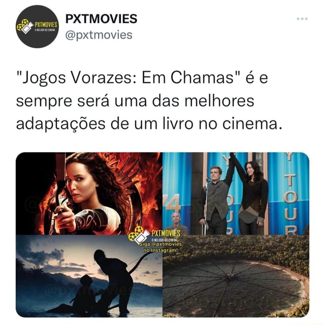 Jogos Vorazes: Em Chamas é e sempre será uma das melhores adaptações de um  livro no cinema. - iFunny Brazil