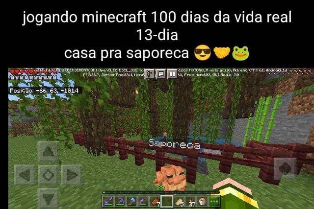 JOGANDO MINECRAFT NA VIDA REAL 